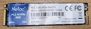 M.2 nvme - 512 GB + SSD SATA 256 GB + Memorie DDR4 8 GB