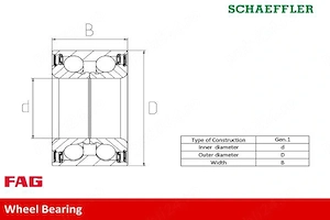 Rulment fata Audi VW FAG 713 6100 20 - imagine 2