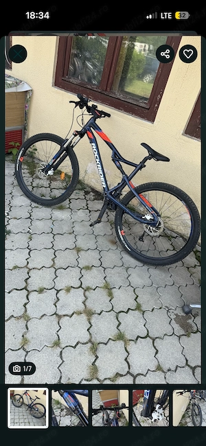 Bicicleta rockrider st 540 s portocaliu albastru