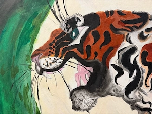 Pictura personalizata "Tiger" facuta complect manual