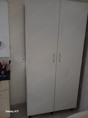 Vând dulap alb din pal alb lucios 190-100cm 