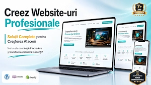 Site-uri care Aduc Clienți, Nu Doar Prezență Online | Creare Site Web Profesional WordPress, Shopify