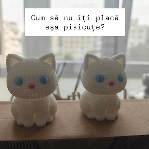 Pisici figurină printate 3D 