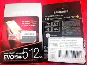 SdCard  512 gb pentru telefoane, camere, laptop și tablete. Nou sigilat 