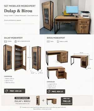 Set Birou Mobexpert +dulap