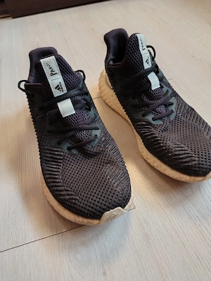 Adidas Parley x AlphaBoost 'Core Black' Sneakers, Size 45