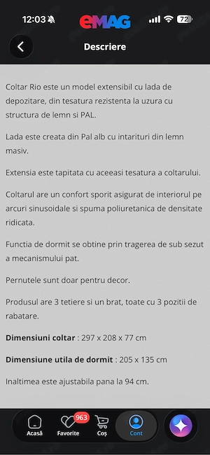 coltar extensibil 295 208