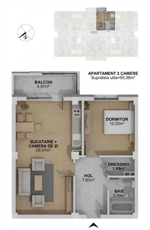 Apartament Nou | 56 mp | Tudor Vladimirescu | La 500m de Bosch | Etaj 3 - imagine 8