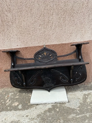 Etajera perete art nouveau, vintage art deco - imagine 2