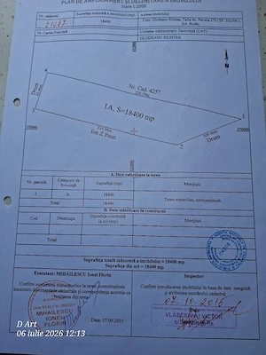 vand teren agricol Glodeanu silistea cu deschidere 67 m la DN2 - E 85