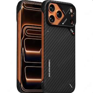 Husă Aulumu A17 pentru iPhone 17 Pro   Fibră Aramidă, MagSafe, Ultra Slim, CoolHyper, Negru