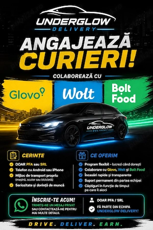 Curieri Glovo Wolt si Bo t Food
