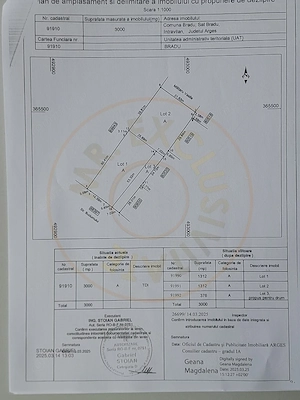 Teren intravilan Bradu 1312 mp 2 deschideri