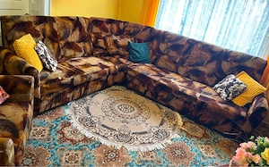 De vânzare set canapea colț + fotoliu