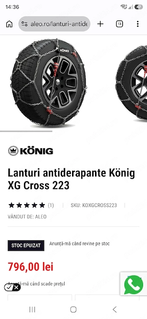 Lanturi antiderapante König XG Cross 223