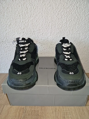 Adidasi Balenciaga Triple S Clear Sole Bicolor Black&Green