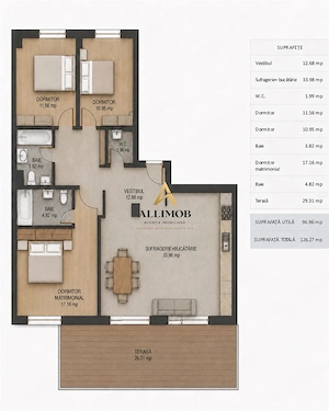 Apartament 4 camere de vanzare  #238;n Pipera – Green Vista | Terasa 30 mp | Parcare subterana - imagine 14