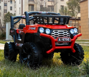 Masinuta electrica 4x4, pentru 2-4 ani,CAPE-X, 100W, 12V, scaun tapitat NOU cu factura