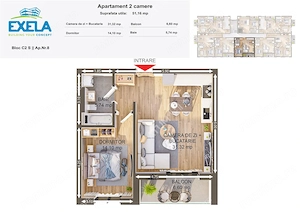 Apartament cu 2 camere etaj 1 la cheie 51 mp zona Brana din Selimbar - imagine 6