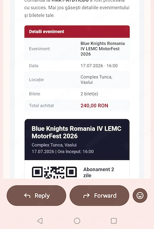 Bilete festival Moto fest - Blue Knights - Tunca Vaslui