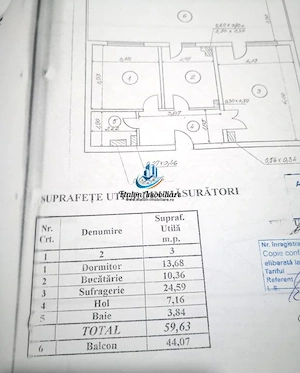 Apartament 2 camere 103 mp, etaj 1, cu terasa, zona 1 Mai - imagine 13