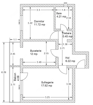 Apartament 2 camere decomandat, 56.21 mp, renovat complet, Bd. București  - imagine 16