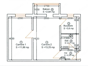 Apartament 2 camere de vanzare, etaj 2, zona Dacia, Timisoara - imagine 11