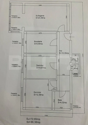  Apartament 3 camere, 76 mp, etaj 2, zona Calea Bucuresti  - imagine 10