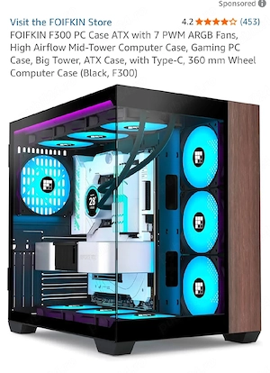 Carcasă Gaming FOIFKIN F300 ATX   7 ventilatoare ARGB incluse