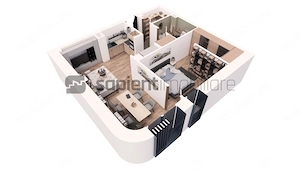 De vânzare apartament 2 camere, ultracentral, semifinisat