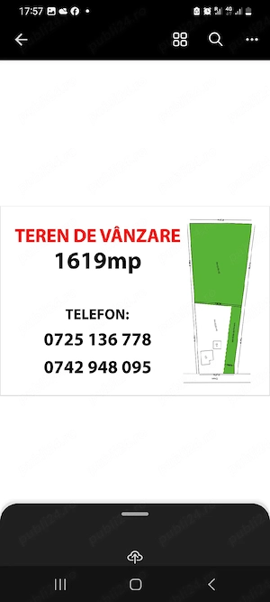 Teren intravilan Feleacu 1619mp  De vânzare - imagine 2