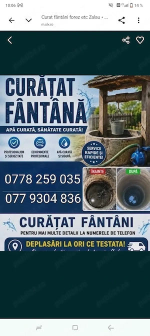 Curat fântâni forez etc 