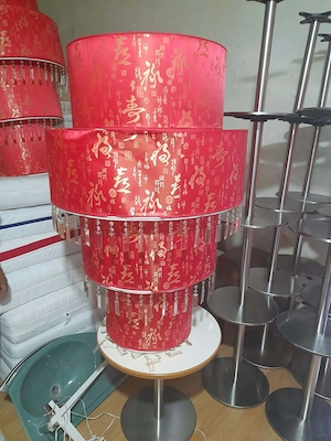 Lampă chineză roșie cu motive decorative chinezesti, 500 ron,la Oradea