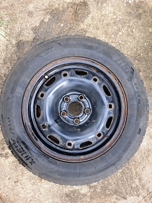 Set 4 roți complete VW Polo R14 – jante + anvelope Hankook 165/70 R14 - imagine 3