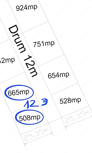 508mp cu front de 20m teren extravilan in Sanmihaiu Roman