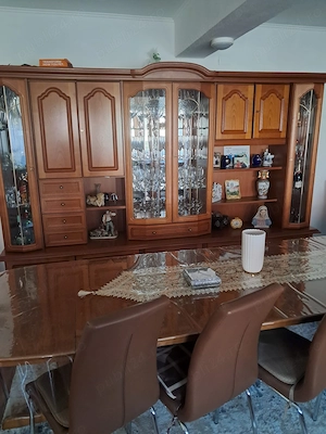Mobila vitrina si dulap  sufragerie din lemn