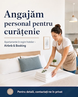 Angajăm personal pentru curățenie hotelieră
