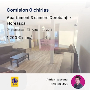 Apartament 3 camere Dorobanți x Floreasca