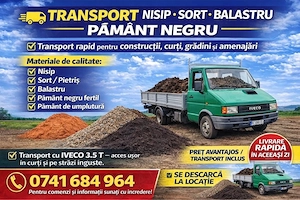 Transport Balastru Nisip Pamant
