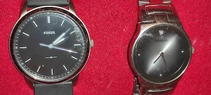 2 ceasuri de mana FOSSIL - quartz  cele din poze  ambele functionale NECESITA BATERII. 