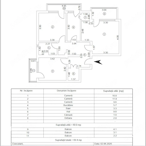 Apartament 3 camere decomandat de vânzare   Micro 19 
