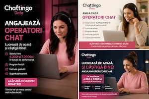 Job remote Lucreaza de acasa Operatoare VChat Online