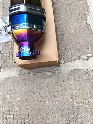 Toba sport moto / atv akrapovic blue flame ! nou  - imagine 7