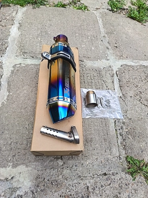 Toba sport moto / atv akrapovic blue flame ! nou  - imagine 3