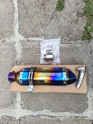 Toba sport moto / atv akrapovic blue flame ! nou  - imagine 6