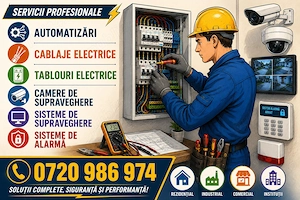 Electrician cu experienta,asigur servicii in domeniul instalatiilor electrice