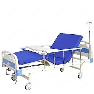 Pat de spital rabatabil profesional medical cu saltea