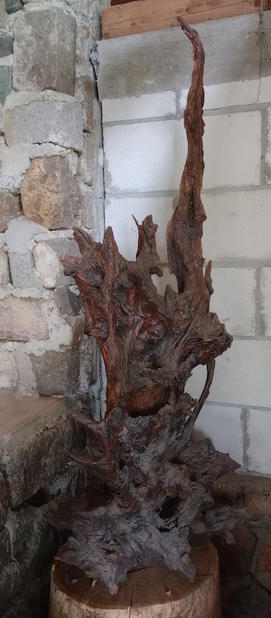 Radacina decorativa 160 cm. x 70 cm. lemn vechi patinat