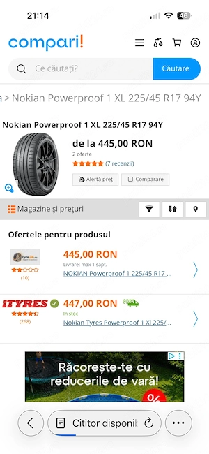 Cauciucuri Nokian 225/45 R17 noi - imagine 3