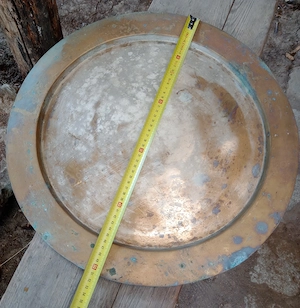 Tava sau platou din cupru 50 cm. diametru